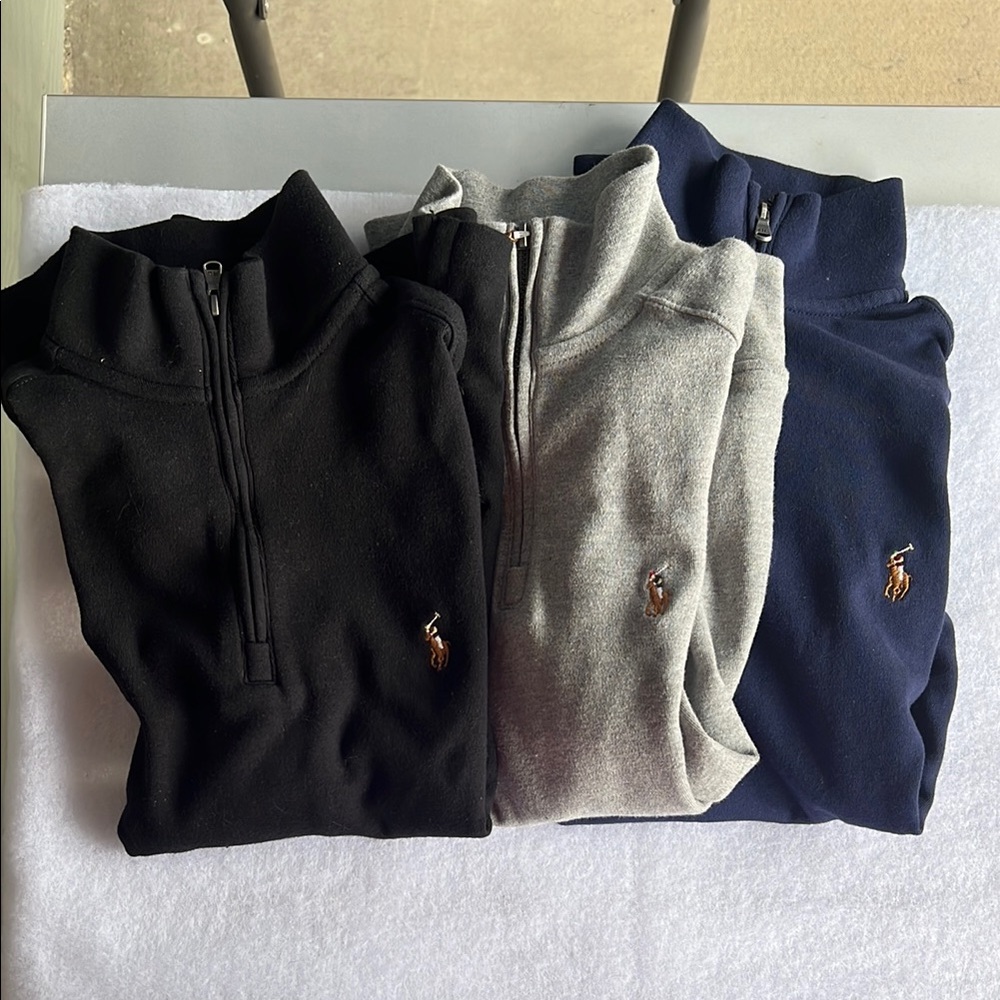Kids. Ralph Lauren Polo - Black, Gray, and Navy. Size 8